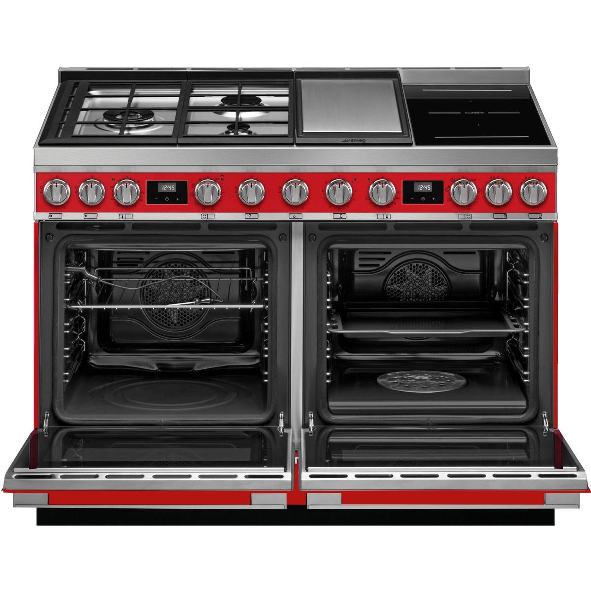 Voir la diapositive 2 : SMEG Piano de cuisson mixte cpf120igmpr