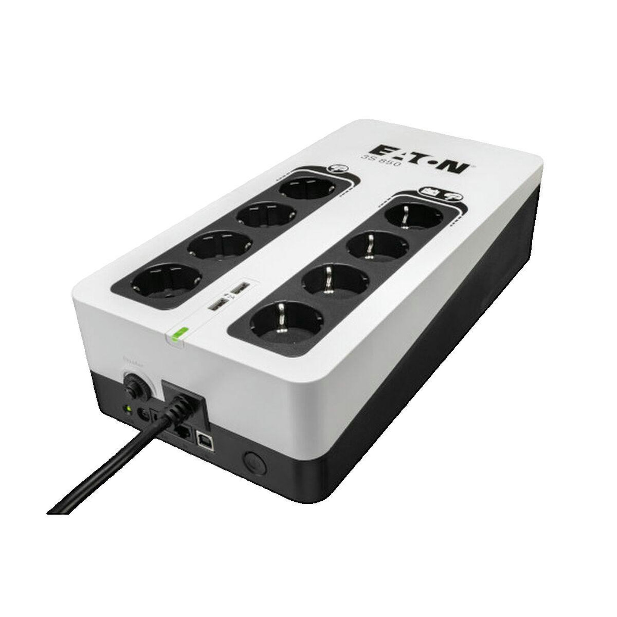 Eaton Onduleur Eaton 3S850D avec 8 prises AC et 2 ports USB