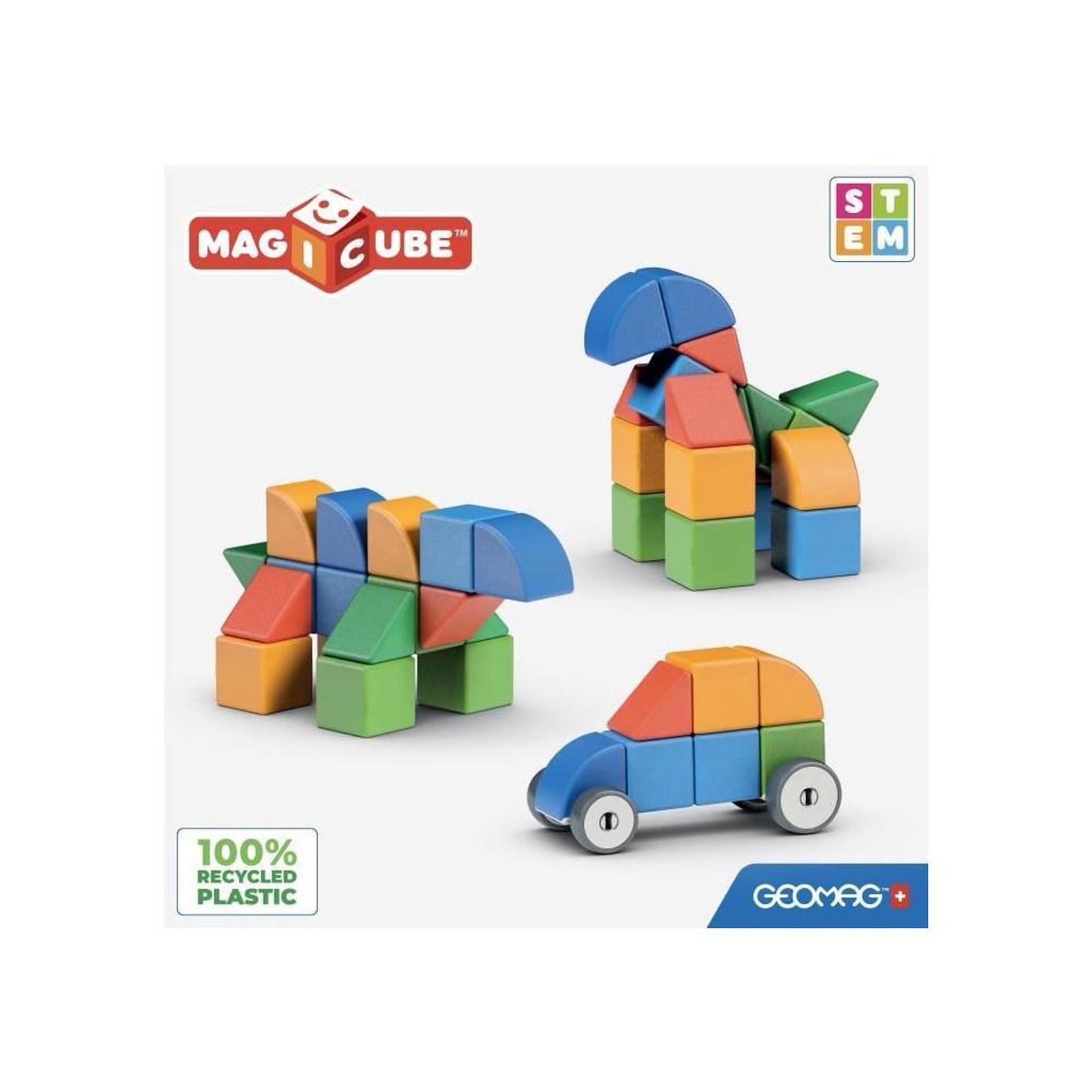 Voir la diapositive 4 : Geomag Blocs magnétiques - GEOMAG - Mon petit monde en formes - 25 pieces - Éducatif - Plastique recyclé - Des 12 mois