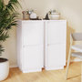 Voir la diapositive 1 : VIDAXL Buffets 2 pcs Blanc 31,5x34x75 cm Bois massif de pin