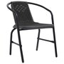 Voir la diapositive 2 : VIDAXL Chaises de jardin lot de 2 Plastique Rotin et acier 110 kg