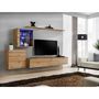 Voir la diapositive 2 : Paris Prix Meuble TV Mural Design  Switch XV  260cm Naturel