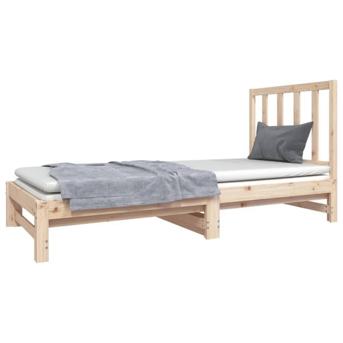 VIDAXL Lit coulissant sans matelas 2x(90x190) cm