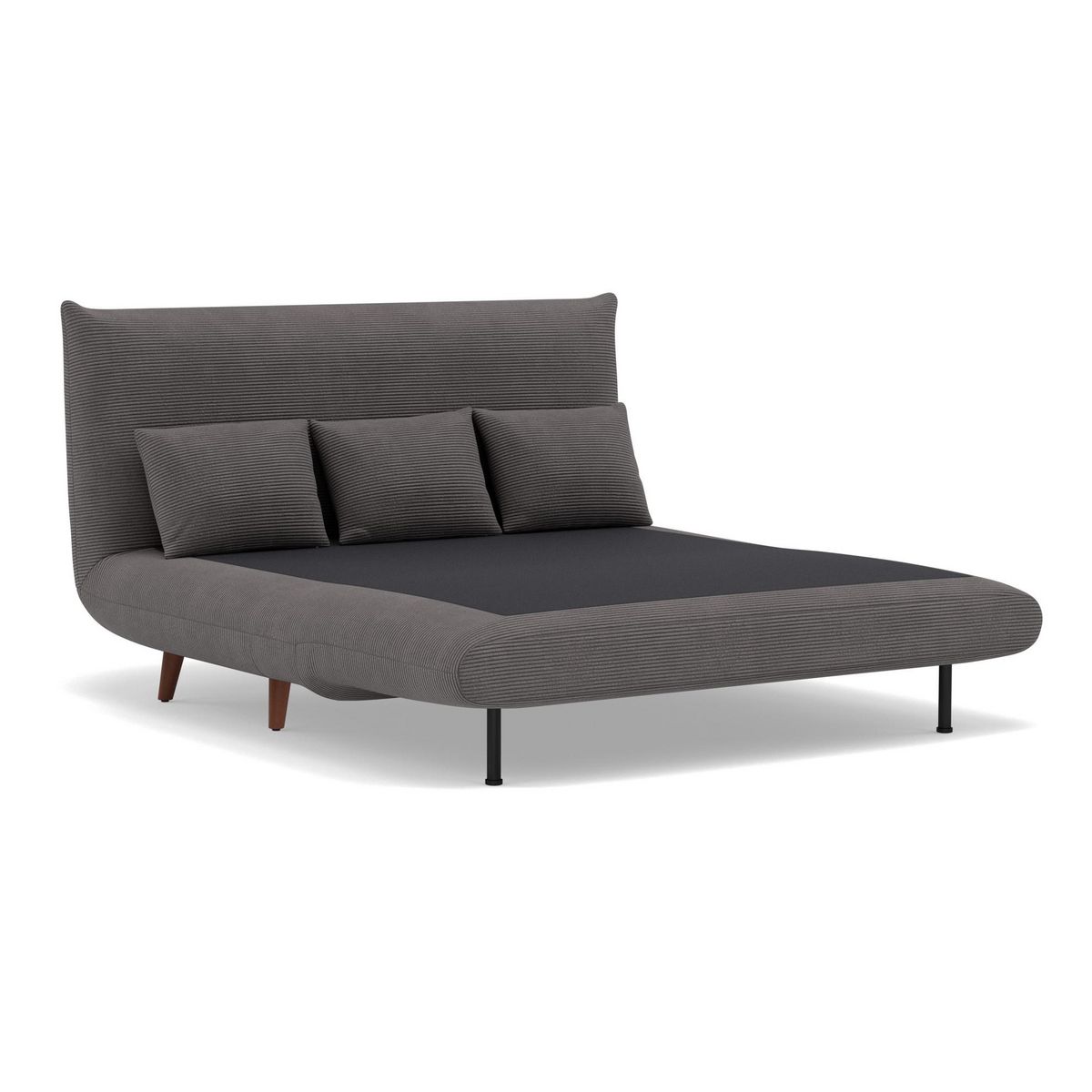 BEST MOBILIER Lumi - banquette convertible clic-clac 2 places en velours côtelé