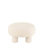 Voir la diapositive 2 : Paris Prix Pouf Rond Bouclette  Teddy  52cm Blanc