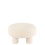 Voir la diapositive 2 : Paris Prix Pouf Rond Bouclette  Teddy  52cm Blanc