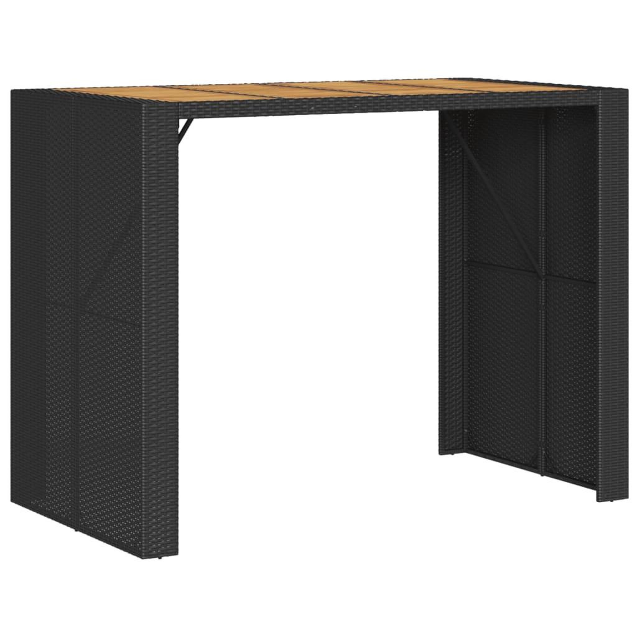 Voir la diapositive 5 : VIDAXL Ensemble de bar de jardin 7 pcs avec coussins noir poly rotin