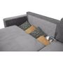 Voir la diapositive 5 : MARKET24 Canapé d'angle convertible réversible 3-4 places PHARELL - velours côtelé Anthracite - Coffre de rangement - L224 x P155 x H