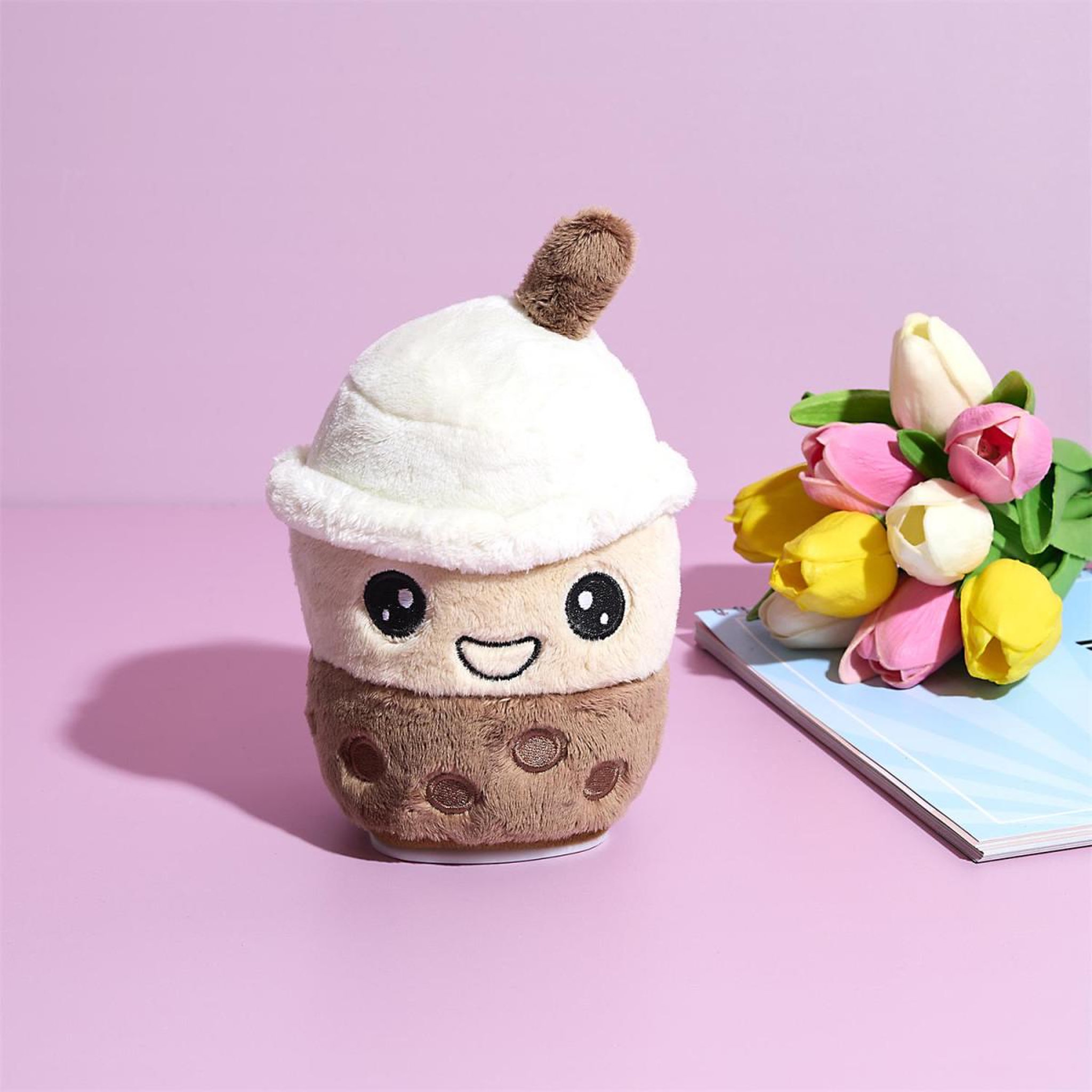 Voir la diapositive 5 : The concept Factory Peluche animée bubble tea  kawaii  14cm marron