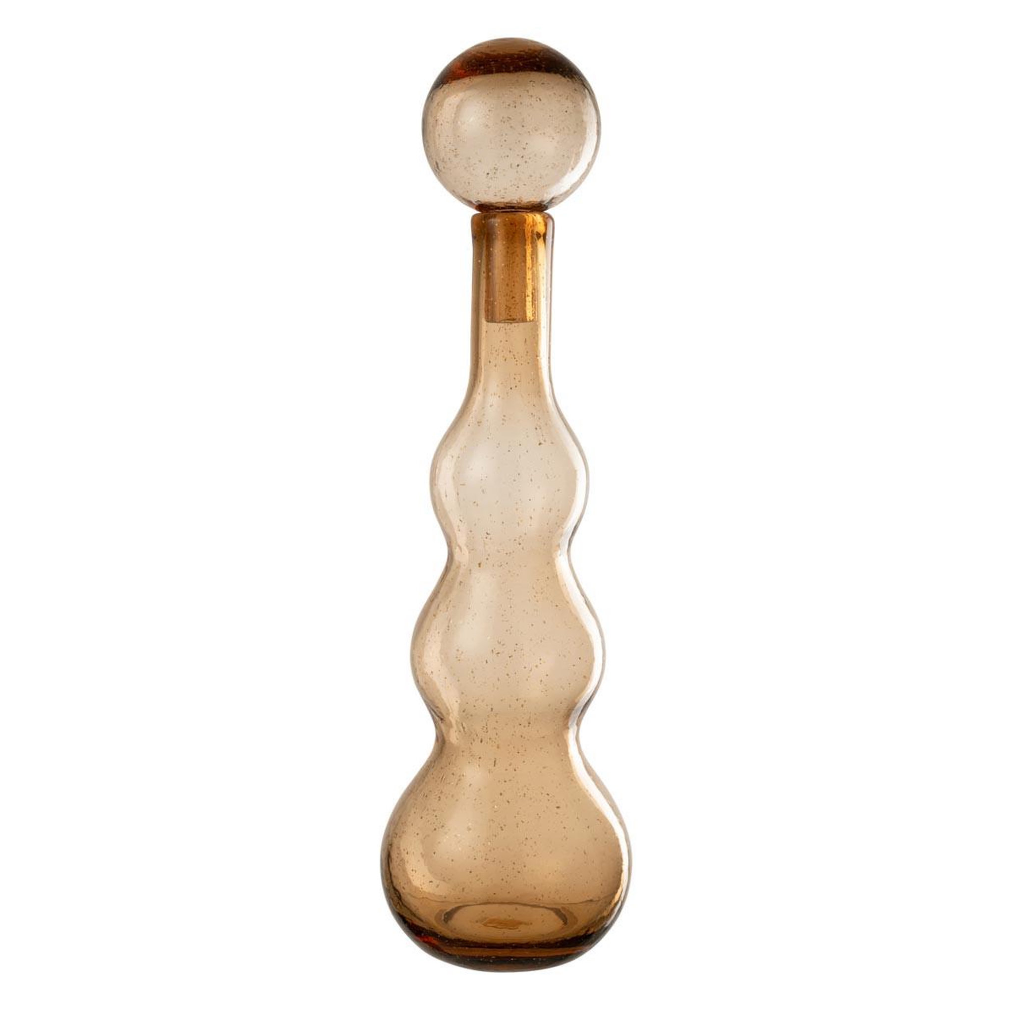 J-LINE Carafe design en verre  carol  52cm caramel