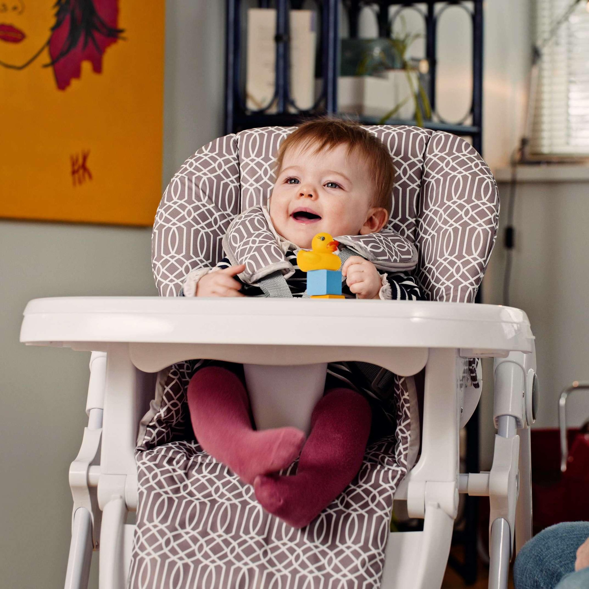 Voir la diapositive 2 : BAMBISOL Bambisol Chaise Haute Bébé Evolutive Pliable | Roulettes | Zen