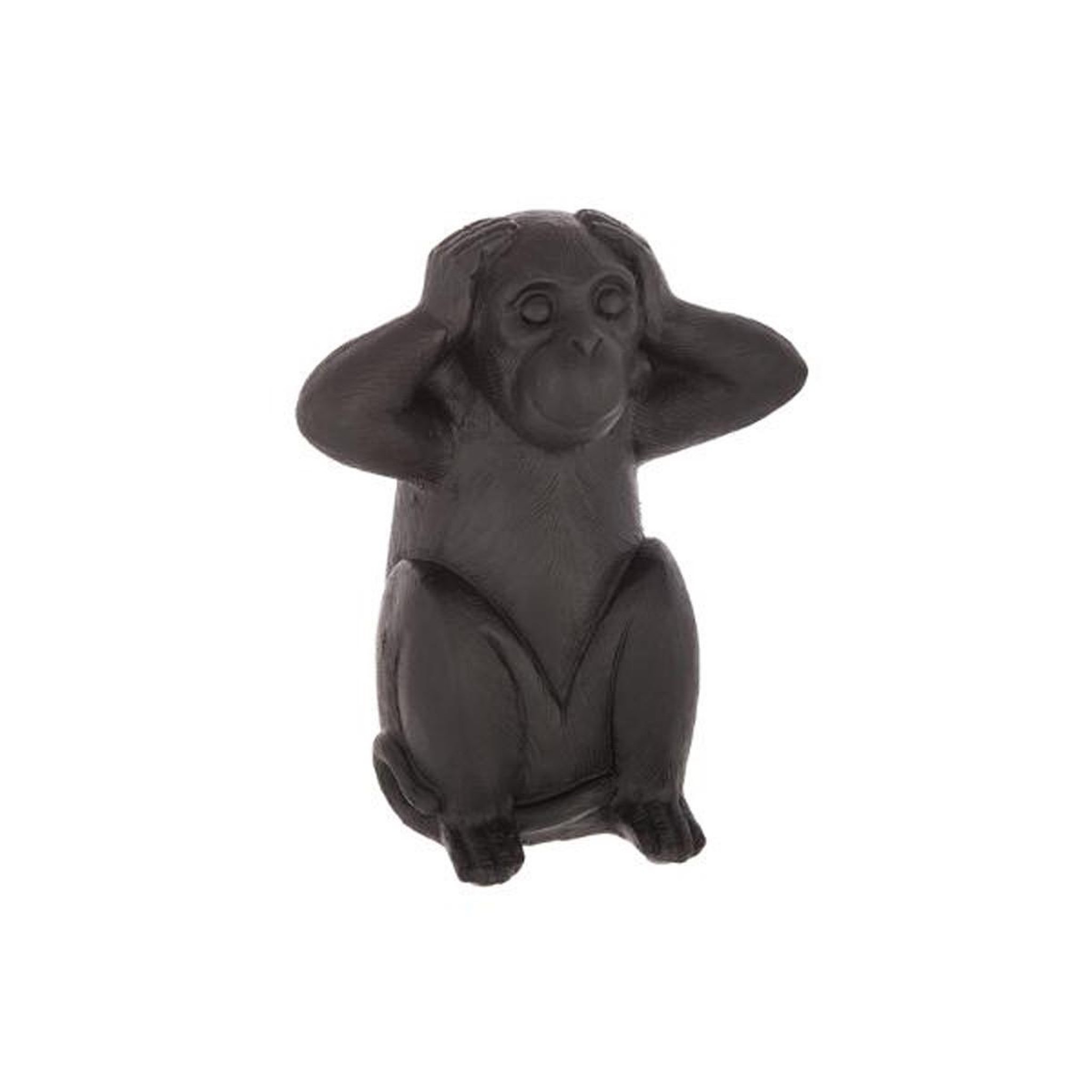 Voir la diapositive 2 : ATMOSPHERA Lot de 3 statues singes  sagesse  24cm noir