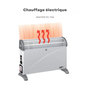 Voir la diapositive 6 : Plein air Chauffage d'appoint Électrique 2000W Radiateur Thermostat réglable, sécurité anti-surchauffe PLEIN AIR
