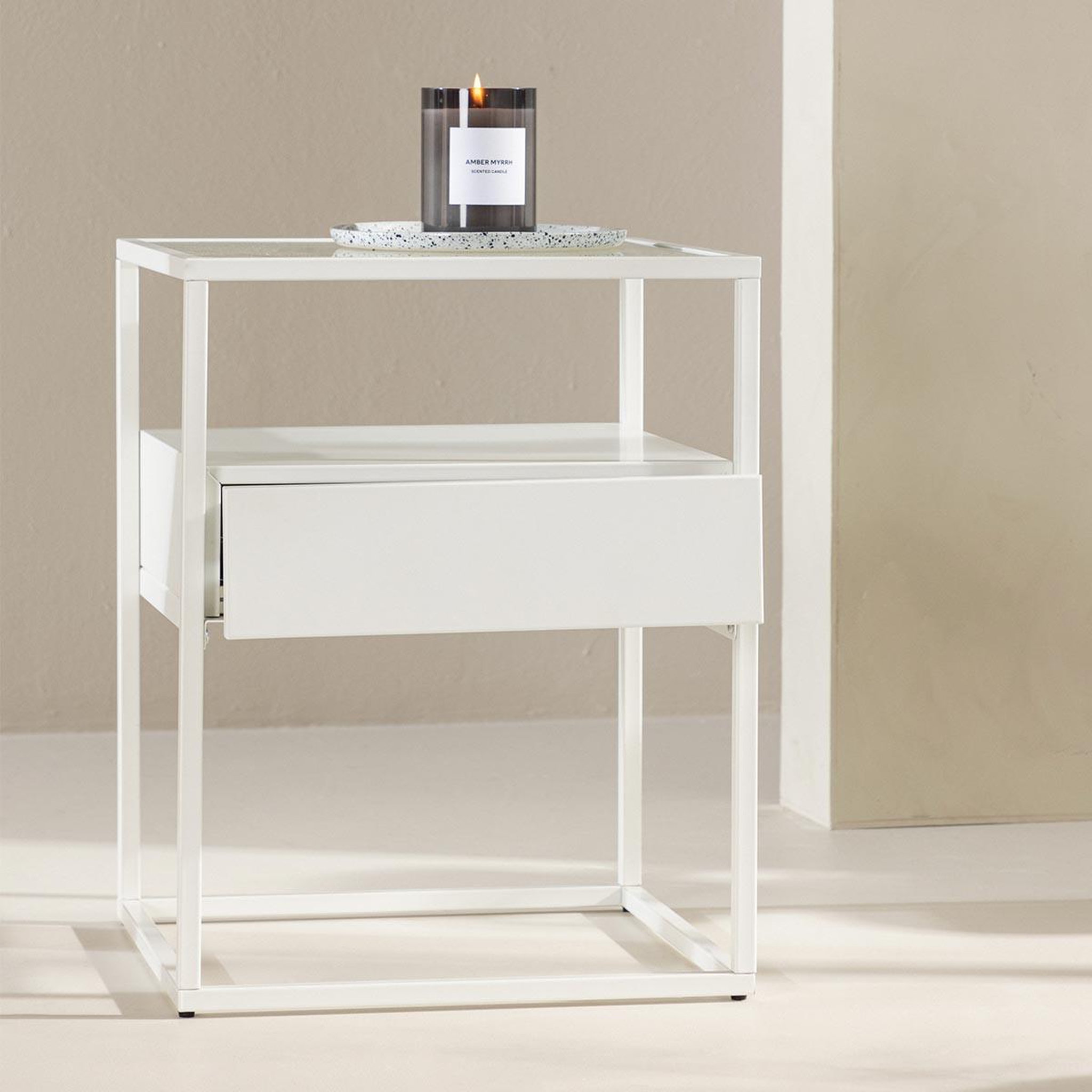 Voir la diapositive 4 : Paris Prix Table d'appoint design  fortaleza  51cm blanc