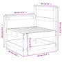 Voir la diapositive 6 : VIDAXL Canape d'angle de jardin blanc bois de pin massif