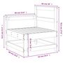 Voir la diapositive 6 : VIDAXL Canape d'angle de jardin blanc bois de pin massif