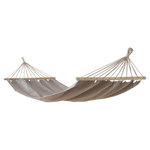 GARDENSTAR Hamac - Bois et polycoton - 200x100cm - Marron clair