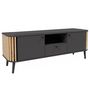Voir la diapositive 2 : BEST MOBILIER Camberwell - meuble tv - gris et effet bois - 2 portes, 1 tiroir et 1 niche - 138 cm