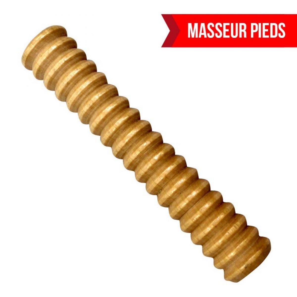 VIVEZEN Kit de massage 4 pièces, rouleau en bois pour le dos, la tête, les pieds et multi-usage