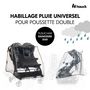 Voir la diapositive 8 : HAUCK Poussette double Uptown Duo Noir + Habillage pluie pour poussette Pushchair Raincover Duo