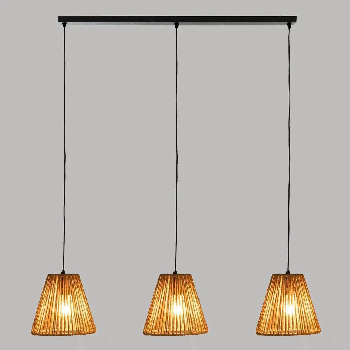 ATMOSPHERA Lampe de Plafonnier 3 Têtes  Giada  77cm Naturel