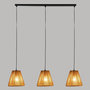 Voir la diapositive 3 : ATMOSPHERA Lampe de Plafonnier 3 Têtes  Giada  77cm Naturel