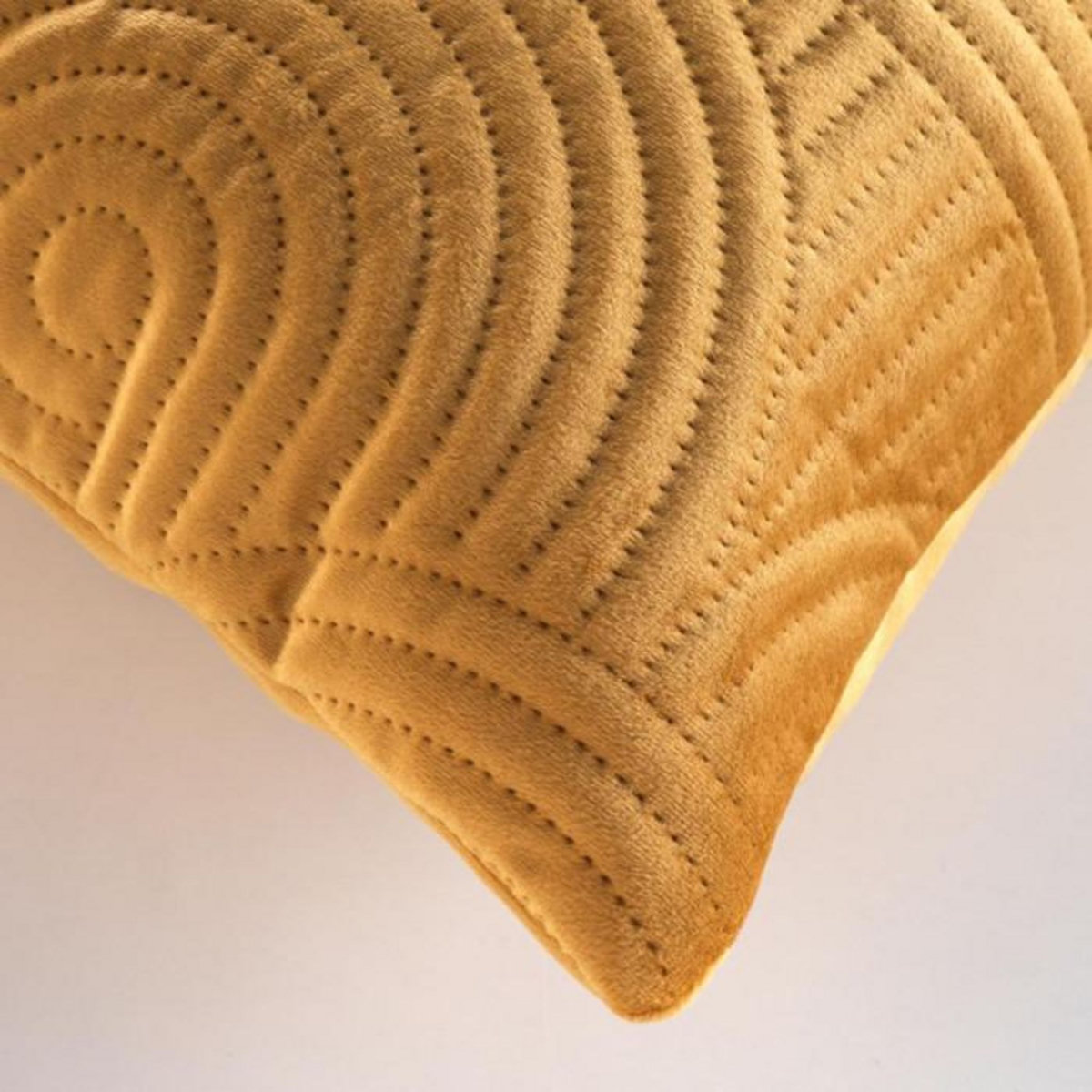 Paris Prix Housse de Coussin en Velours  Circles  40x40cm Ocre