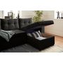 Voir la diapositive 4 : BEST MOBILIER California - canapé d'angle réversible convertible - avec coffre, tablette et poufs - en velours côtelé - 4 places