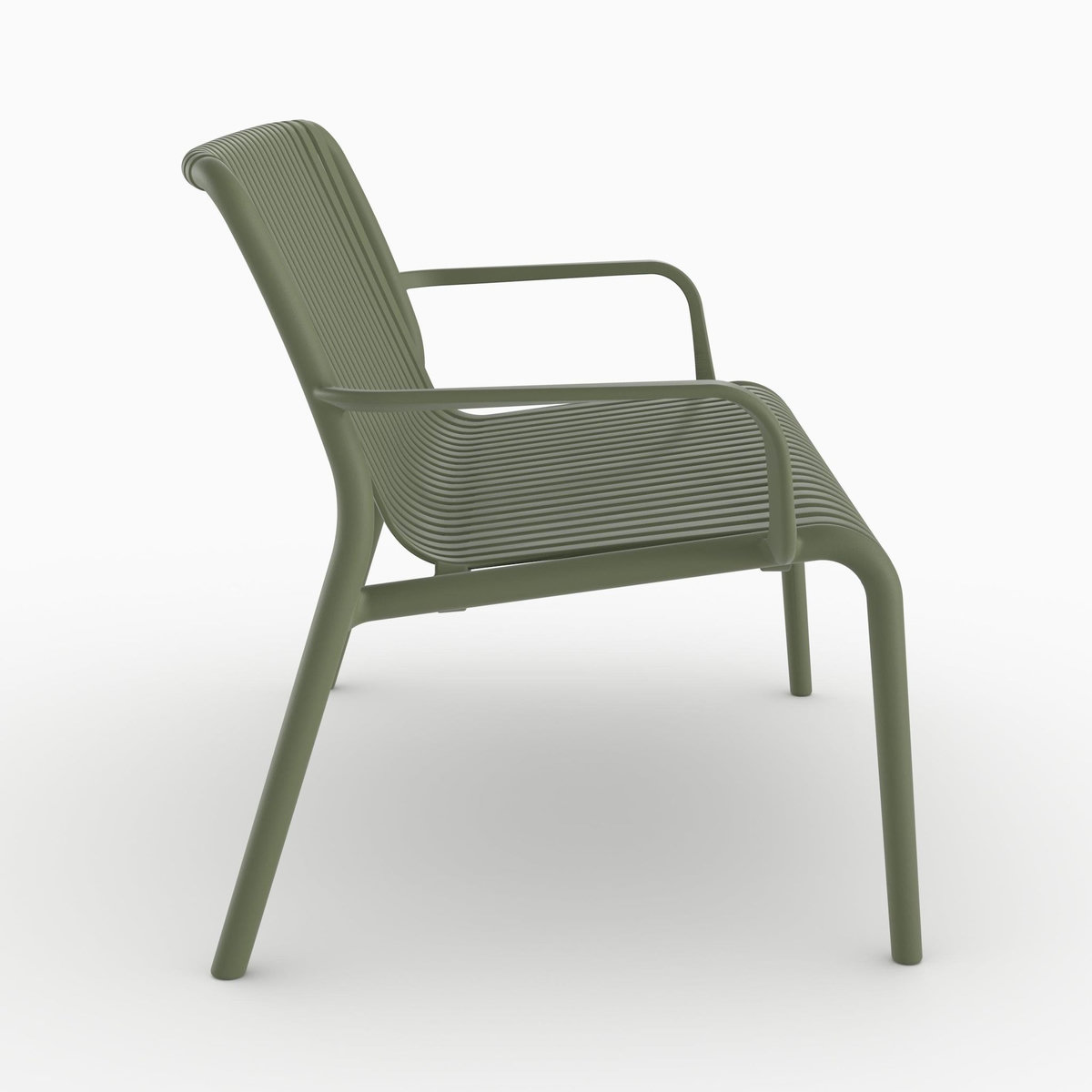 Rendez vous déco Banquette de jardin en plastique vert kaki 2 places-Ivy