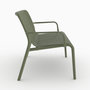Voir la diapositive 6 : Rendez vous déco Banquette de jardin en plastique vert kaki 2 places-Ivy