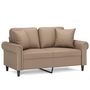 Voir la diapositive 2 : VIDAXL Canape 2 places avec oreillers cappuccino 120 cm similicuir