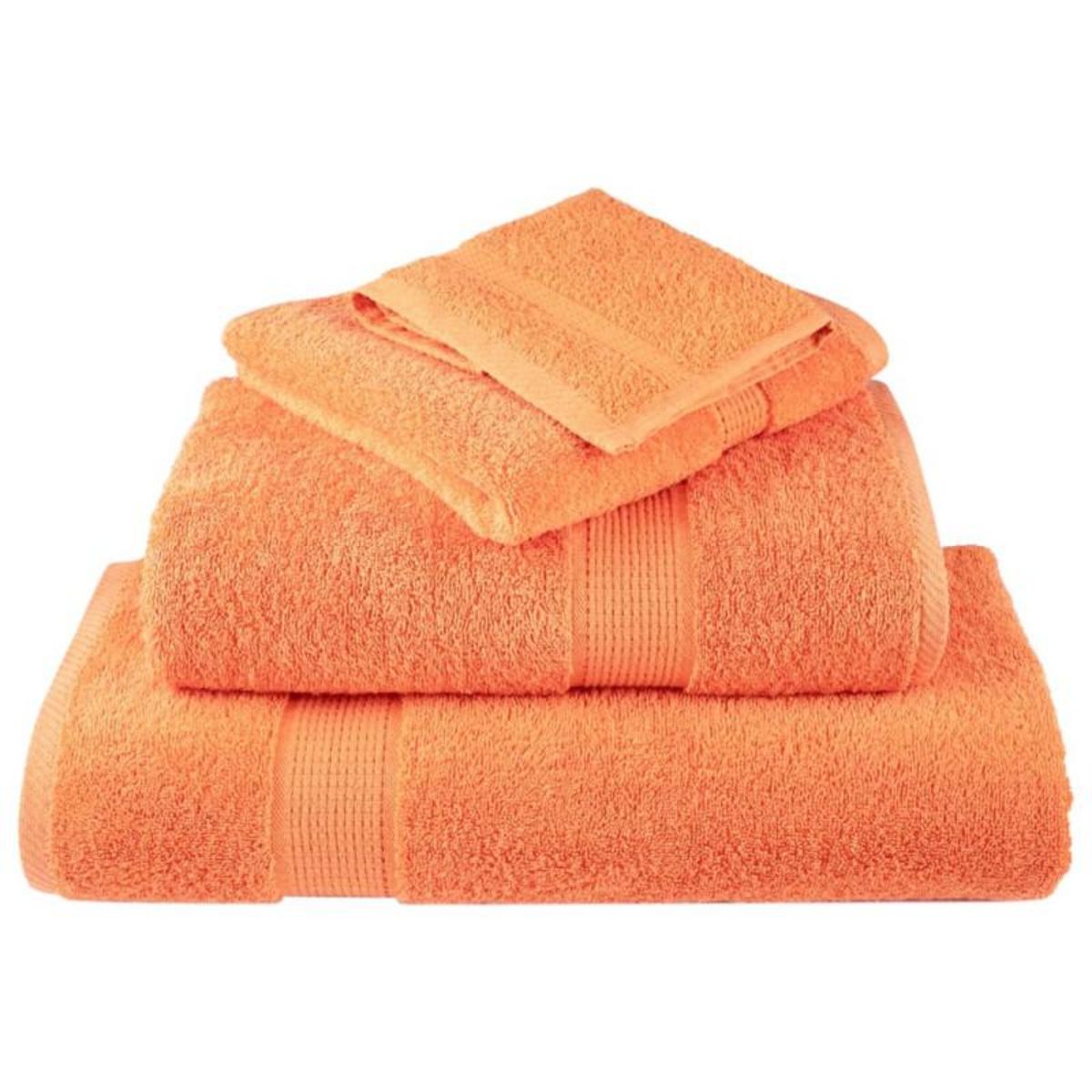 VIDAXL Serviettes de visage de qualité supérieure SOLUND 2 pcs orange