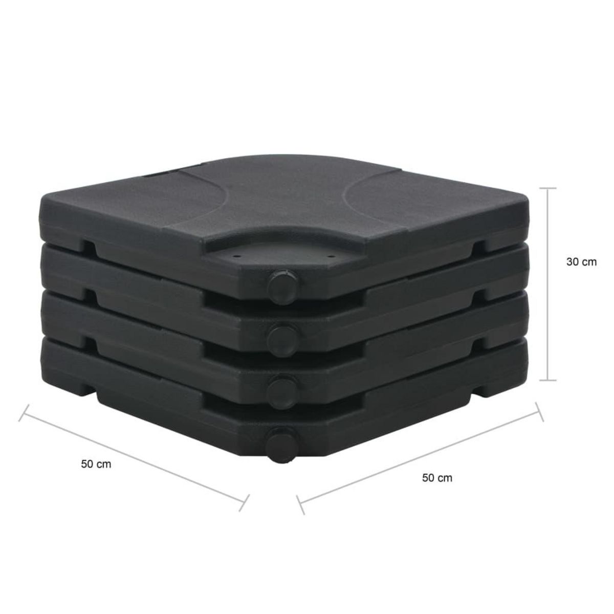 VIDAXL Parasol de jardin avec base portable anthracite