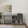 Voir la diapositive 4 : VIDAXL Coiffeuse a LED avec armoire Gris beton Bois d'ingenierie