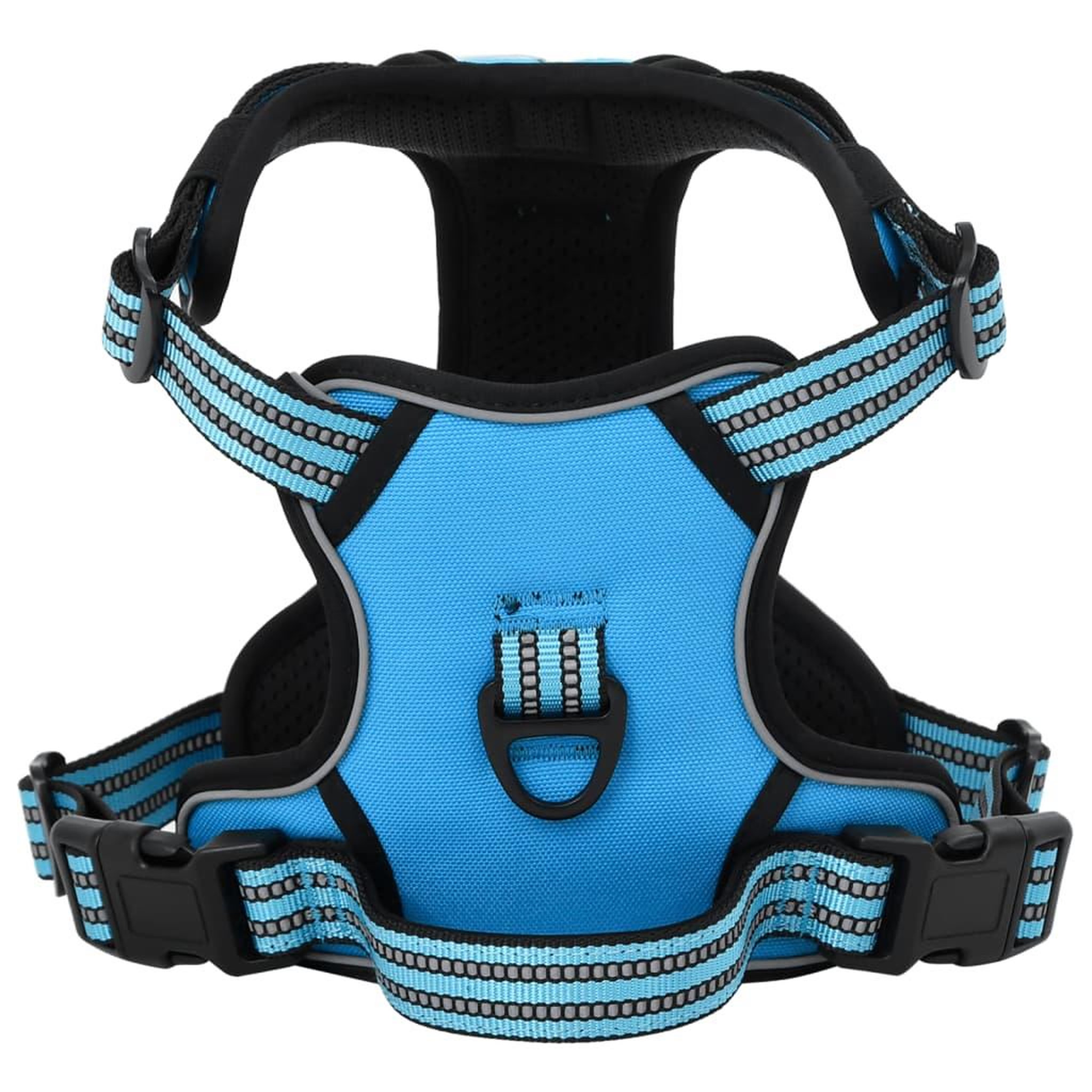 VIDAXL Harnais pour chien avec laisse et collier reglables bleu XL