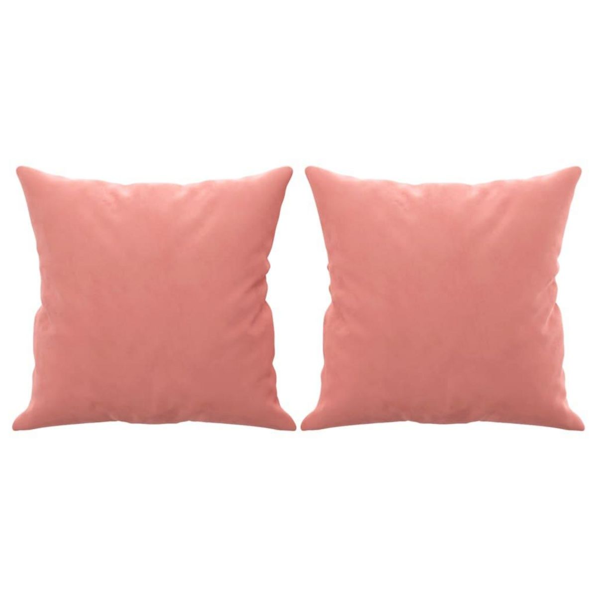 VIDAXL Coussins decoratifs lot de 2 Rose 40x40 cm Velours