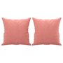 Voir la diapositive 2 : VIDAXL Coussins decoratifs lot de 2 Rose 40x40 cm Velours
