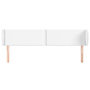 Voir la diapositive 3 : VIDAXL Tete de lit avec oreilles Blanc 203x23x78/88 cm Similicuir