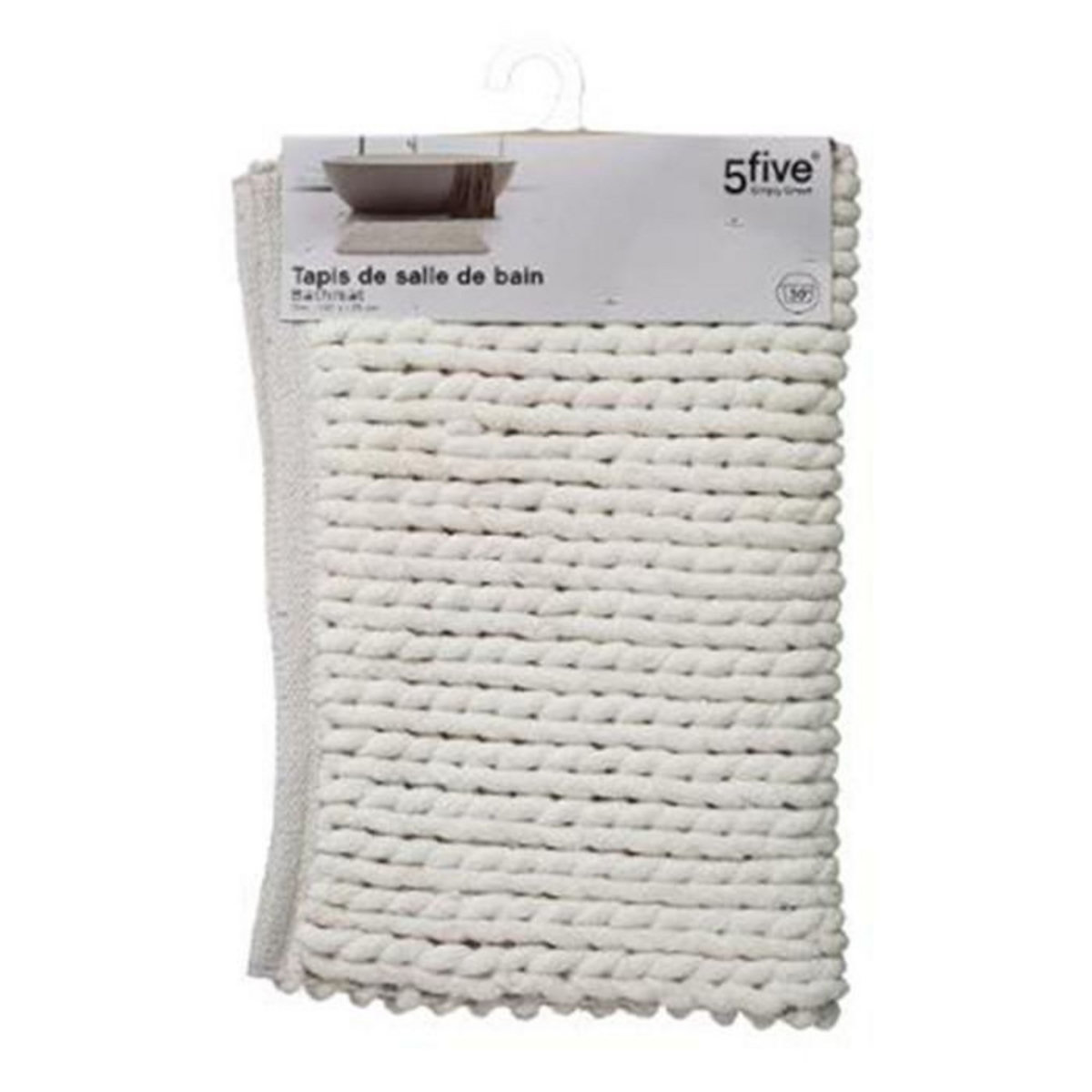FIVE Tapis de Salle de Bain  Épais  50x75cm Blanc