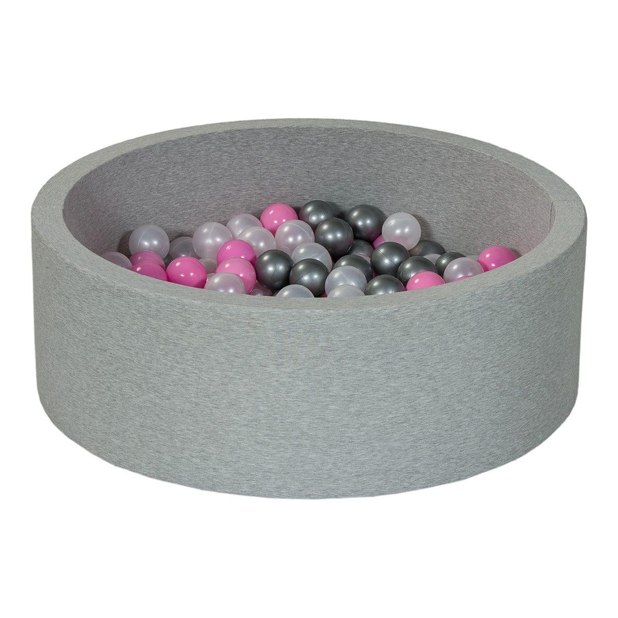 VELINDA Piscine à balles aire de jeu + 200 balles perle, rose clair, argent