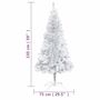 Voir la diapositive 6 : VIDAXL Arbre de Noël artificiel pre-eclaire/boules argente 150 cm PET