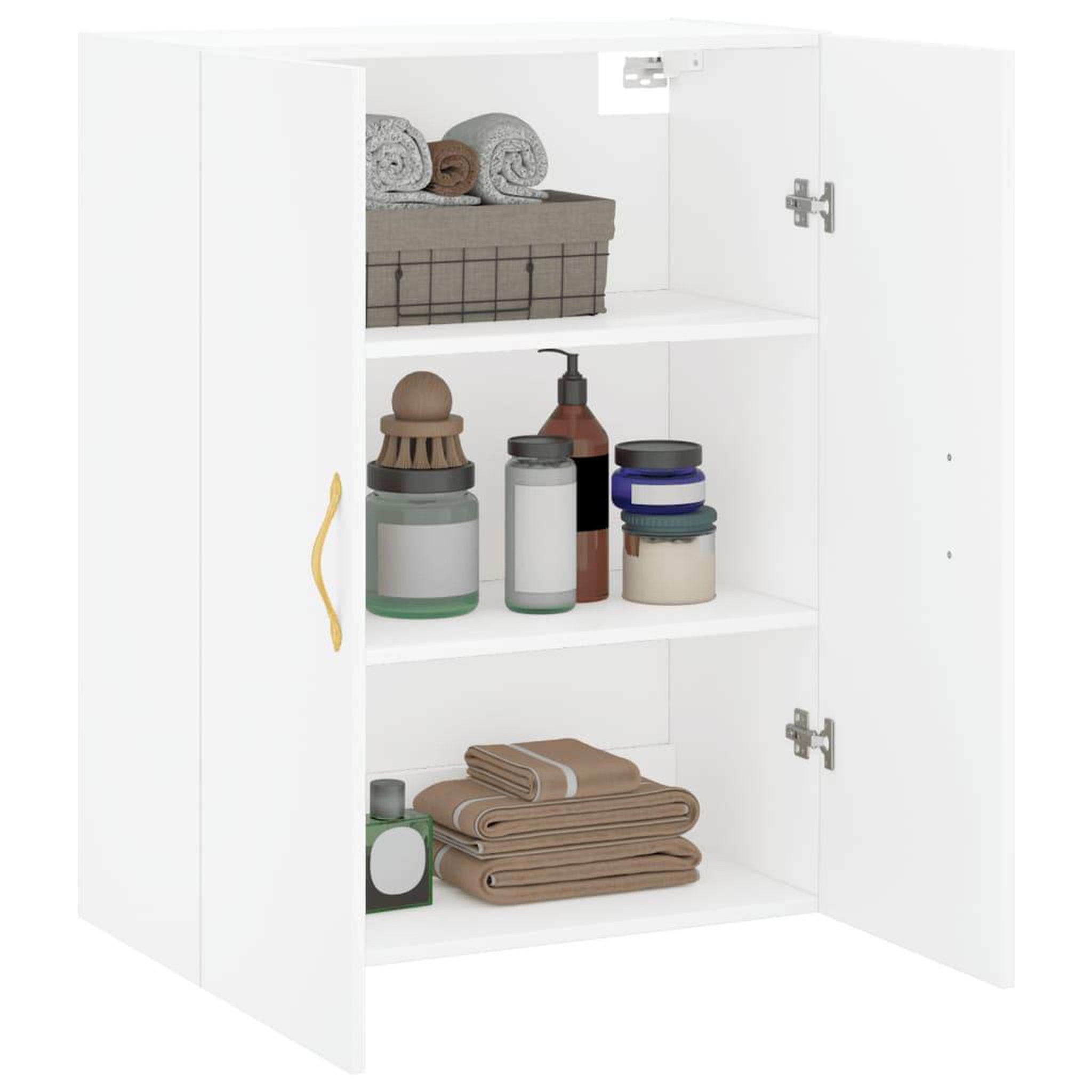 Voir la diapositive 5 : VIDAXL Armoire murale blanc 69,5x34x90 cm