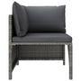Voir la diapositive 5 : VIDAXL Salon de jardin 5 pcs avec coussins Gris Resine tressee