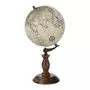Paris Prix Globe sur Pied en Bois  Terrestre  40cm Marron & Beige