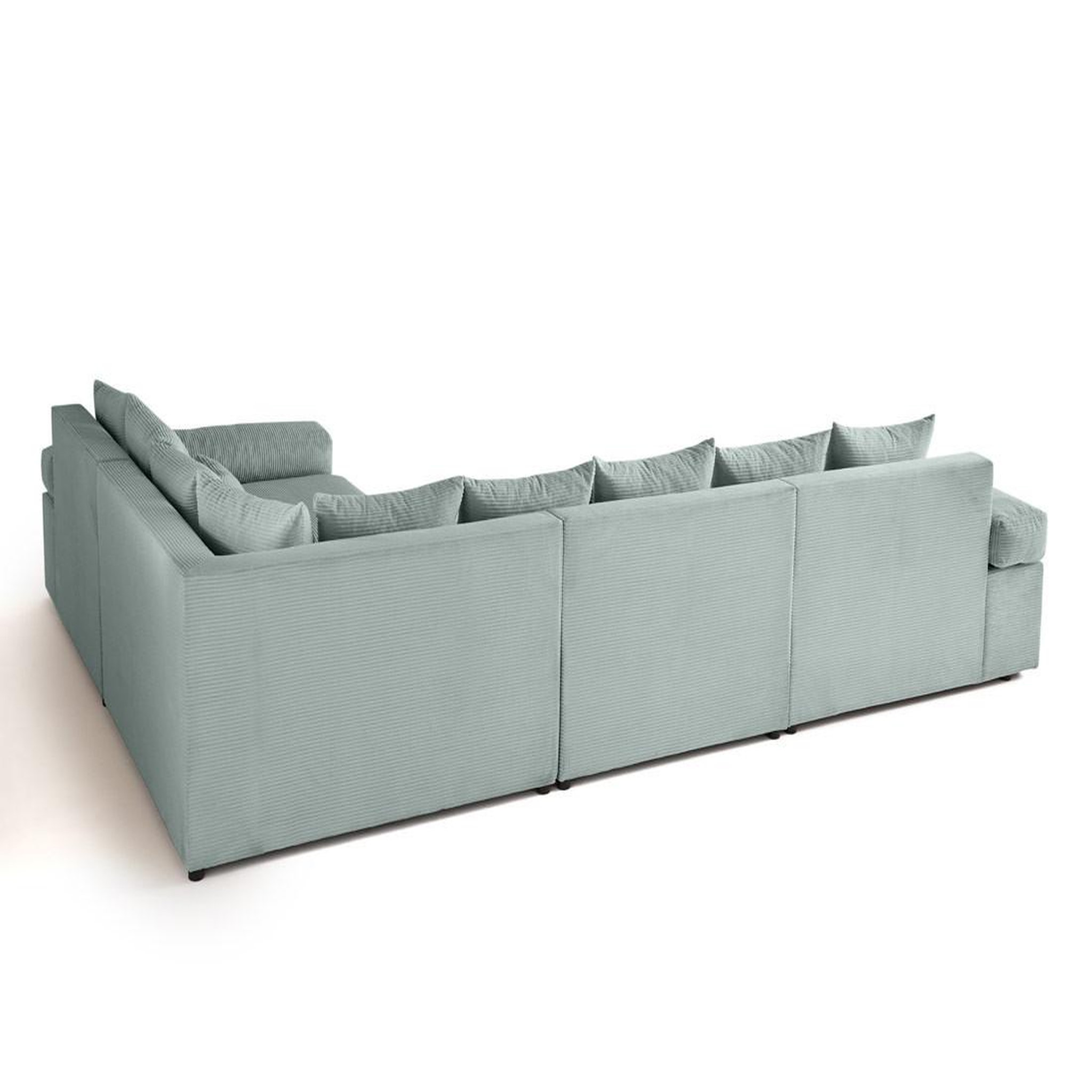 Voir la diapositive 5 : LISA DESIGN Aspen - canapé d'angle réversible 5 places - assise profonde - en velours côtelé