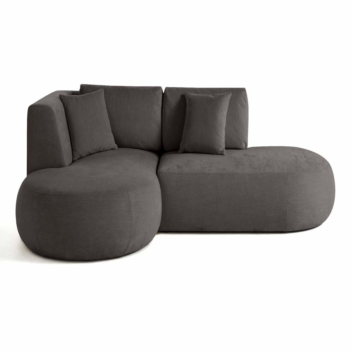 LISA DESIGN Santorini - canapé modulable d'angle gauche - 4 places - en tissu texturé