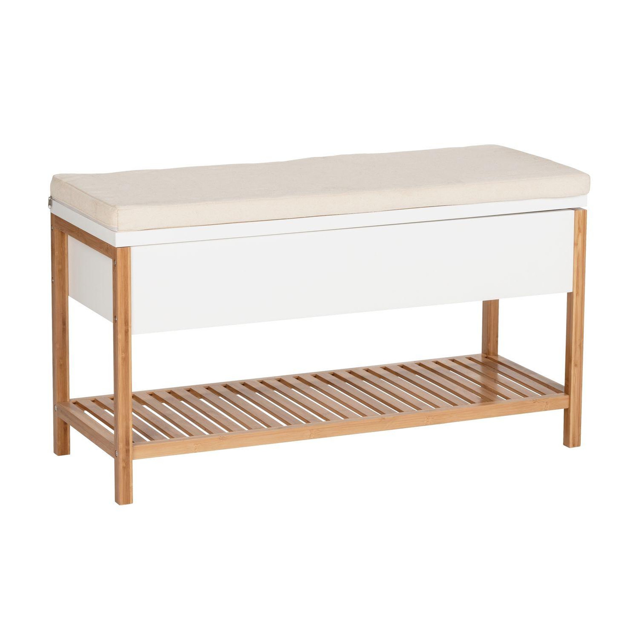 Wenko Banc d'entrée finja avec coffre de rangement - en bambou et mdf