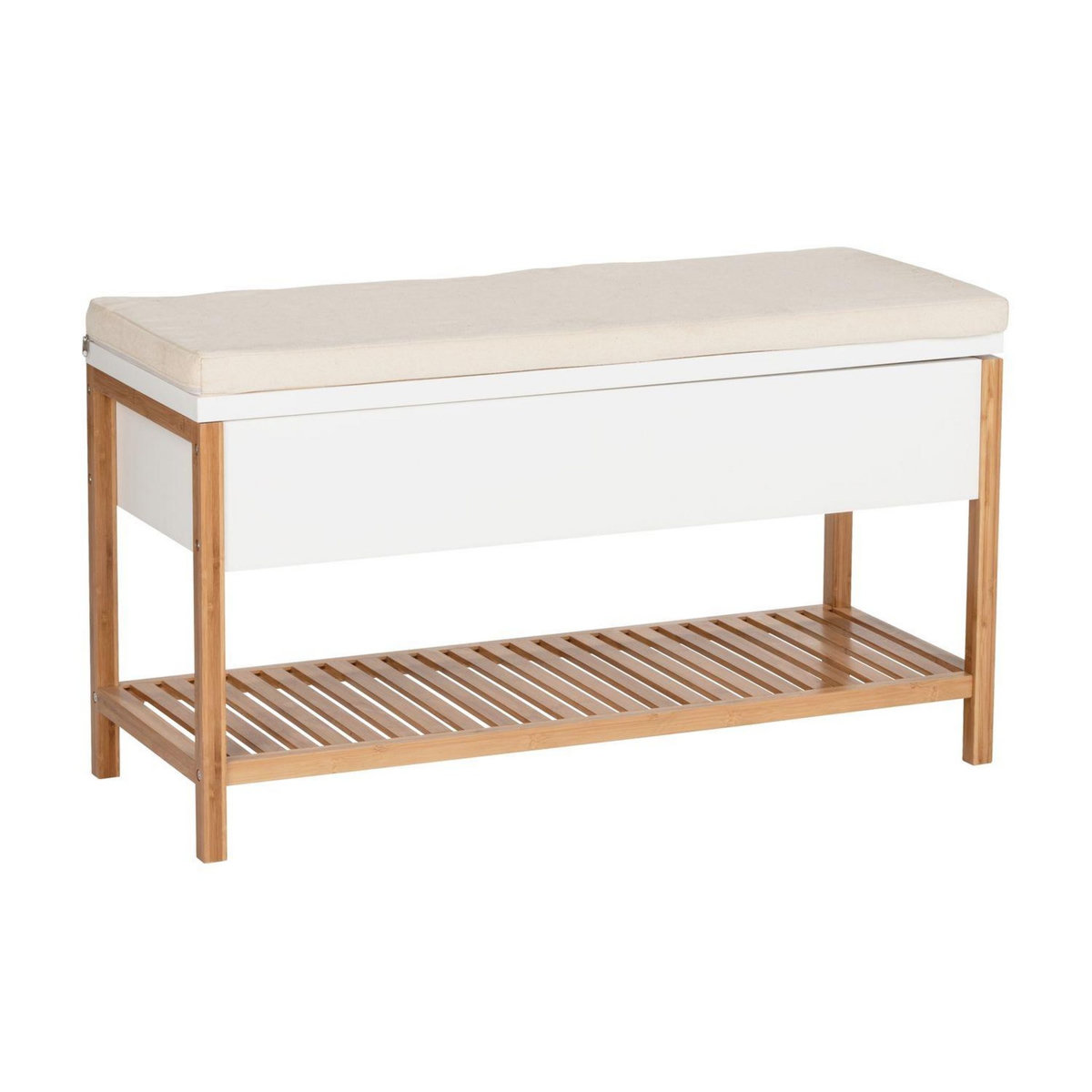 Wenko Banc d'entrée Finja avec coffre de rangement - en Bambou et MDF