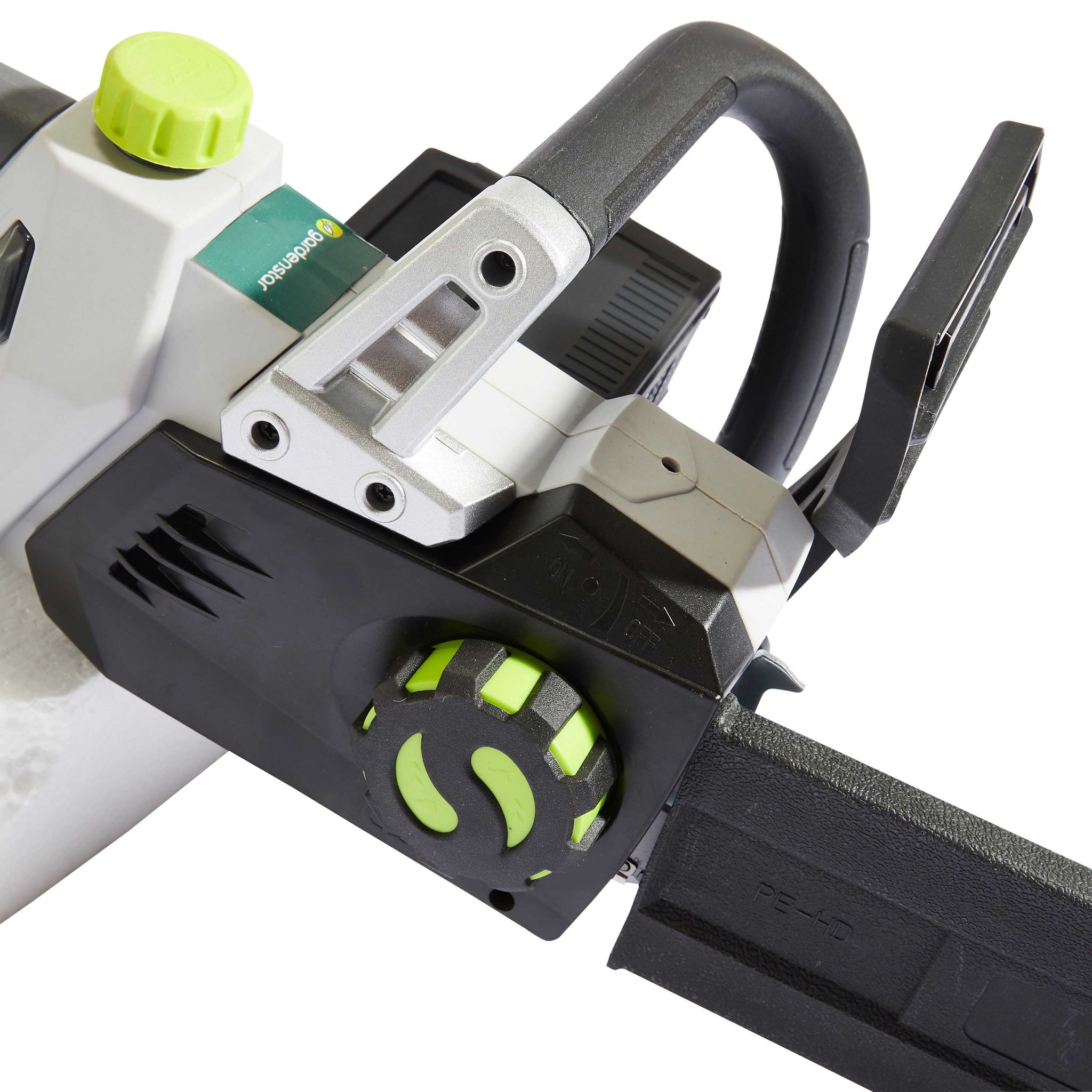 Voir la diapositive 3 : GARDENSTAR Tronçonneuse sur batteries de 40V - D34cm - OREGON