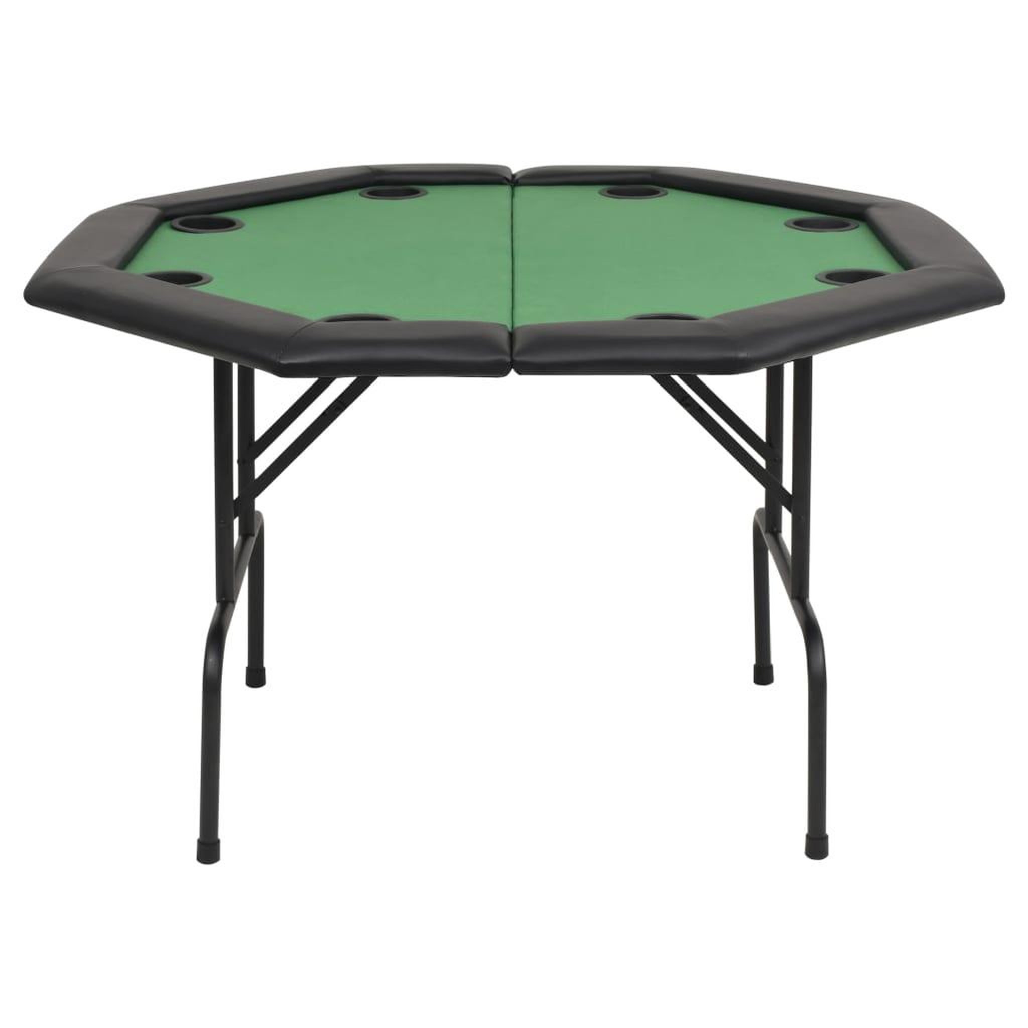 Voir la diapositive 3 : VIDAXL Table de poker pliable pour 8 joueurs 2 plis Octogonale Vert